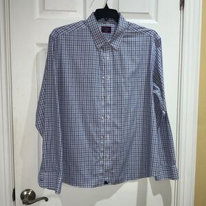 UNTUCKit cotton relaxed fit wrinkle free plaid shirt Sz L